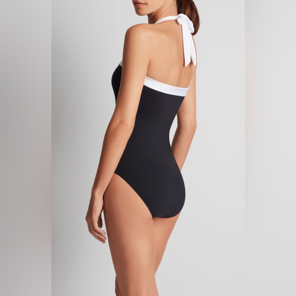 Lauren Ralph Lauren Bel Air Shirred Bandeau One-Piece Swimsuit, 12, MSRP $125 - Picture 2 of 8